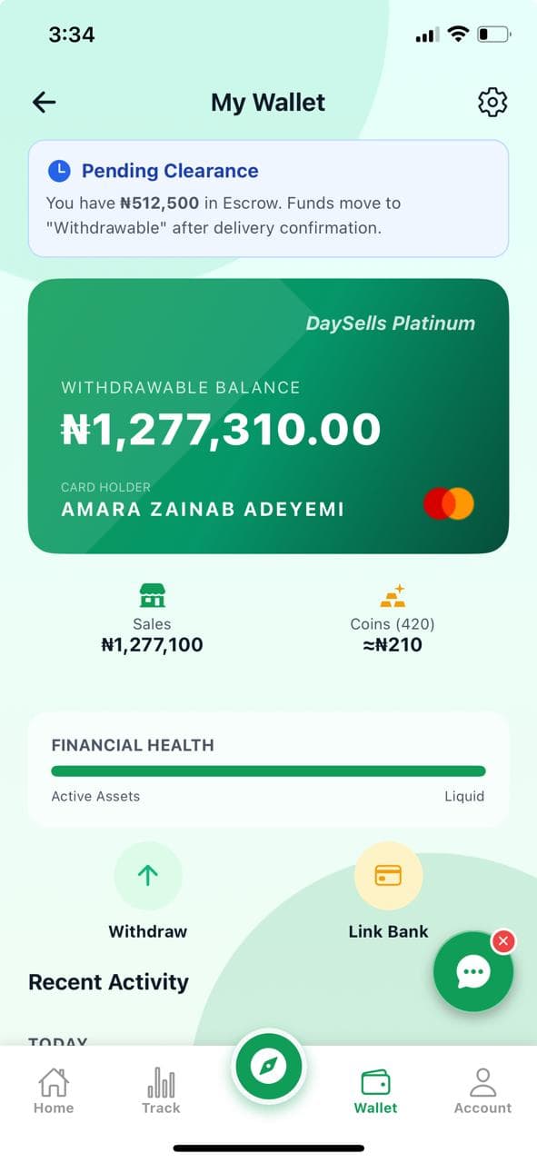 Daysells Mobile Dashboard